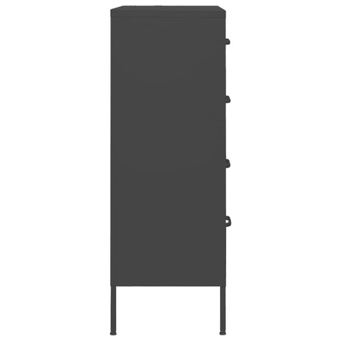 Lady Jillian -  Chest of Drawers Anthracite 80x35x101,5 cm Steel